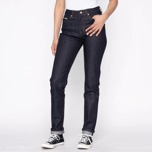 NEW NAKED & FAMOUS DENIM women's THE STRAIGHT STRETCH SELVEDGE JEANS sz 30